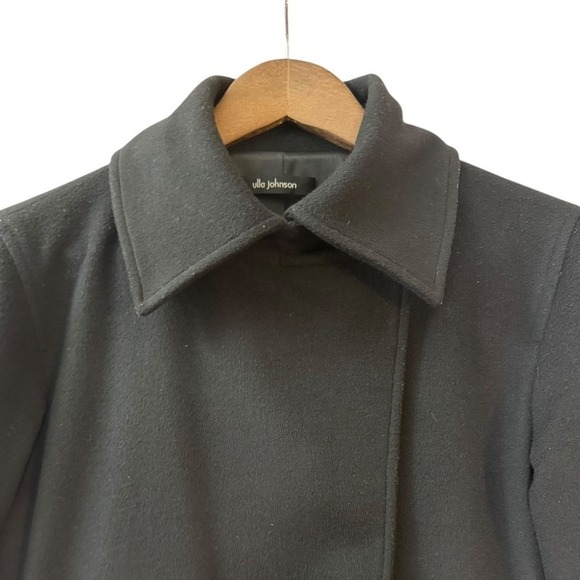 Ulla Johnson Womens Wool Cashmere Overcoat M Black Single-Breasted Tailored - Picture 6 of 13